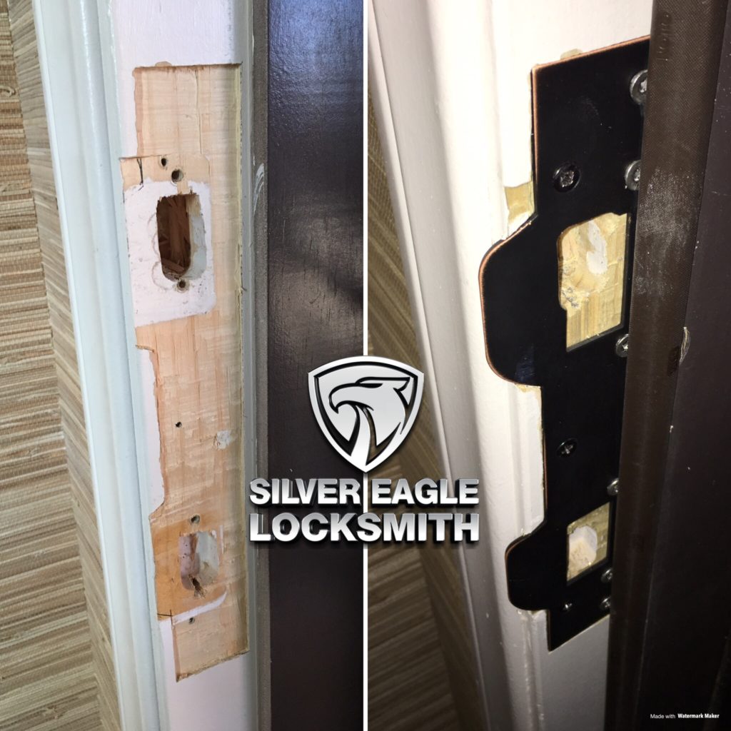 locksmith las vegas nv - Sucurity Door Reinforcement Strike Plate